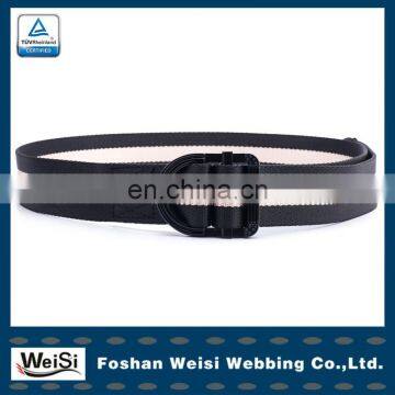 Black White Stripe Fashion Nylon Belt