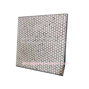 High Wear Impact Resistant Conveyor Chute Rubber Ceramic Liner With Alumina Hex Tiles photo-2