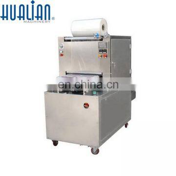 HVT-450M/2 Hualian vacuum tray sealer MAP modified atmosphere packaging gas filling tray sealing machine