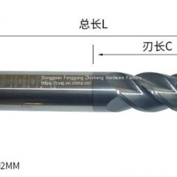 Carbide cutter, 65 degree tungsten steel milling cutter, ball head cutter