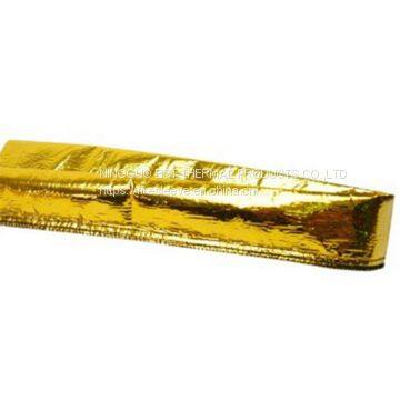 Heat Sheath Gold Aluminized Sleeving With Velcro