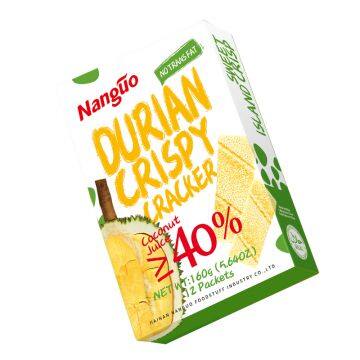 HALAL Certificate durian Crackers wholesale biscuits 160g durian crackers cream biscuit