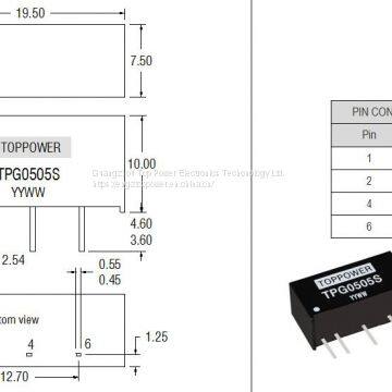 2W 3KVDC Isolation Single Output DC/DC Converters Integrated Circuit photo-3