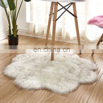2020 New Pure White Sheepskin Plush Fur Rugs Faux Fur Carpet photo-3