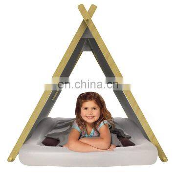 Foldable Teepee Play Tent Indoor & Outdoor Kids Play House Durable Washable 100% Canvas Tent