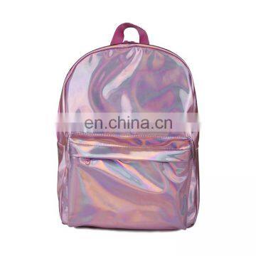 Shiny Backpack Laser Leather School Bag Rainbow Daypack For Girl