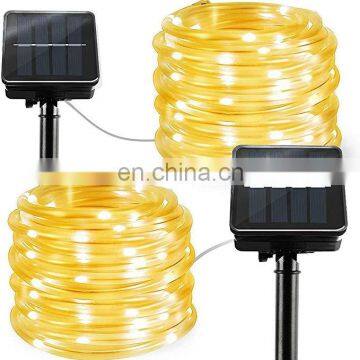 Solar Rope String Light Outdoor Waterproof Rope String Christmas Lamp  for Garden Decoration