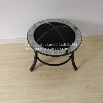 Upgraded] FEMOR Large 3 in 1 Fire Pit With BBQ Grill Shelf,Outdoor Metal Brazier Square Table Firepit Garden Patio Heater/BBQ/Ice Pit With Waterproof Cover (Fire Pit & Grill) photo-2