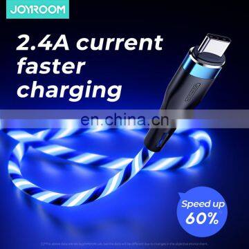 JOYROOM 2.4A Flowing Led Data Cable Charging Line for Iphone, Usb Cable Type-c Fast Charging Cable photo-4