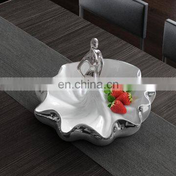 Hot Selling Living Room Decoration Accessories Luxury Silver Ceramic Home Table Decor Pieces photo-2