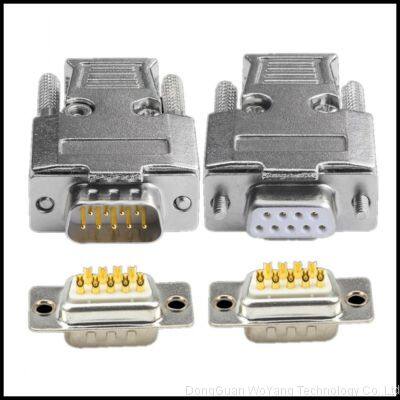 D-Sub Top Entry Metal Hood 9 Pin Connector Cables DB9 Back shell
