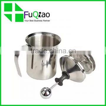 OEM Service Customed Logo Kitchen Appliances frothing milk jug , stainless steel manual milk frother