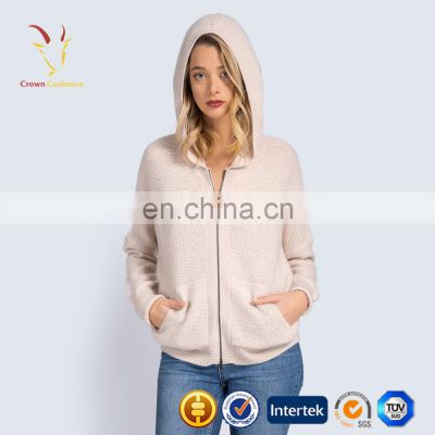 7GG Wool Cashmere Zip Up Hoodies Womens