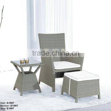 Outdor Lounge Chair with Ottoman A1067