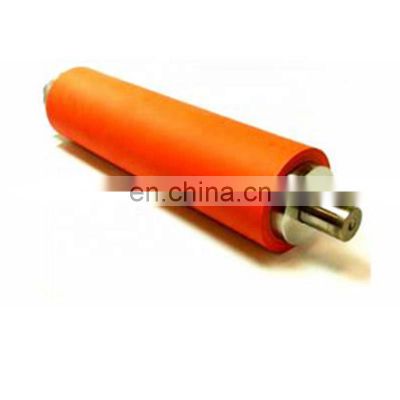 Molded Hard Polyurethane Covered Steel Shaft Rubber Printing Feed Roller