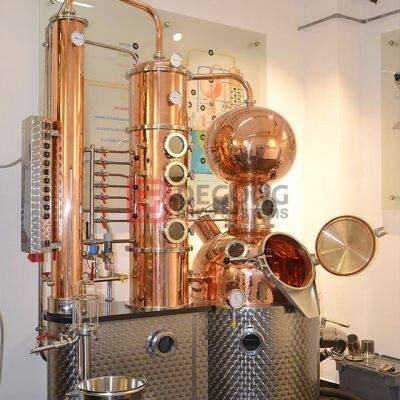 DEGONG 1500L Whiskey Vodka Gin Copper Distillery Equipment For Sale photo-5