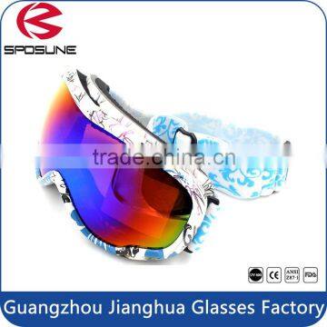 100% UV protective outdoor sport glasses high impact double lens snowboard ski goggles