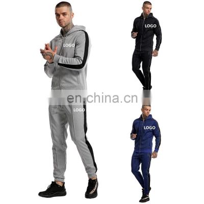 Sportswear Dropshipping Custom Logo Polyester Long Sleeve Hoodie Casual Workout Wear Jogging Suit 2 Pack Men's Tracksuit