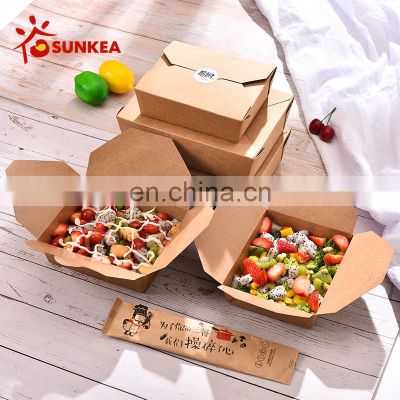 Disposable paper deli food box packaging-Biodegradable