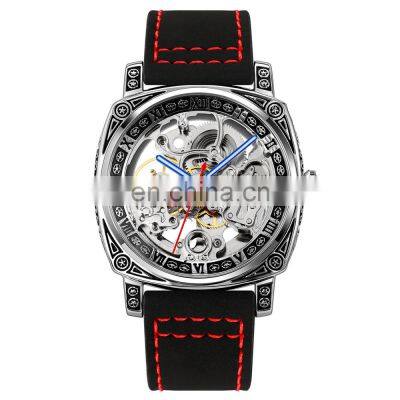 High quality Skmei 9271 Leather Strap Men Watches Private Label Luxury Automatic Movement Mechanical Watch