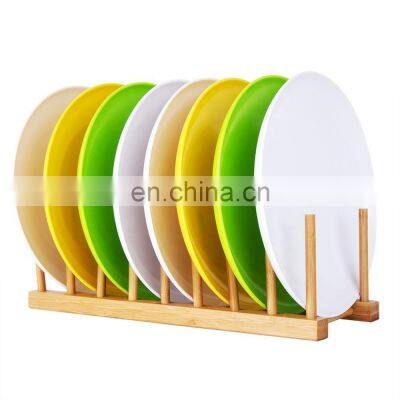 Kitchen bamboo dish drying rack