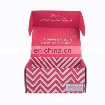 Custom Logo Pink Fold Paper Foldable Disposable Customized Cartons Mailing Corrugated Cardboard Packing Box photo-2