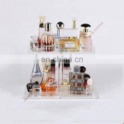 2-Tier acrylic perfume bottle display stand storage organizer