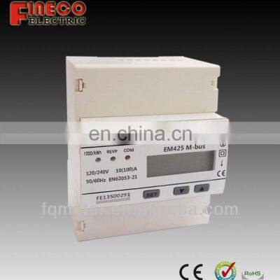 EM425 Two phase three wire Din rail kWh Energy meter with M-bus/electricity meter