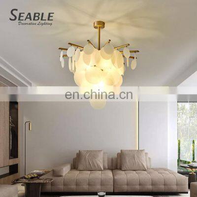 Luxury Indoor Decoration Hanging Light Home Villa Hotel Glass Modern Chandelier Lamp