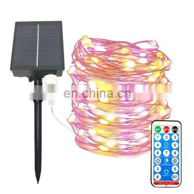 Waterproof Wedding Christmas Tree Decoration Home Accents Outdoor Solar Smart Led Holiday Lighting String