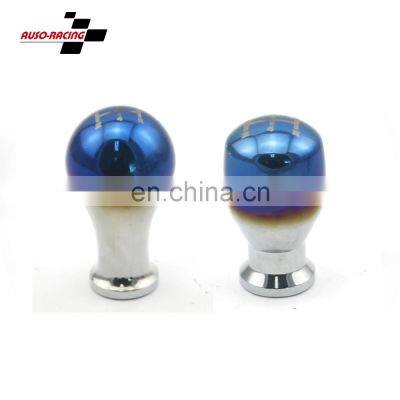 AOSU Burnt Blue Aluminum Shifter Lever Head Gear Shift Knob For Universal Toyota Honda