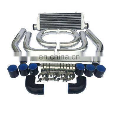 AUSO Performance Plate Fin Tube Fin Universal Auto Intercooler 600*300*76 550*140*65+Aluminum Tube Pipe