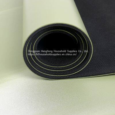 Custom Logo Natural Rubber Eco-Friendly Non Slip Non Toxic PU Leather Yoga Mat photo-5