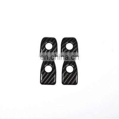 4Pcs Carbon Fiber Style ABS Auto Door Lock Knob Cover Trim Stickers For BMW X5 f15 X6 f16 Car Accessories