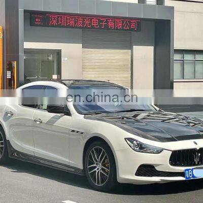 Runde Carbon Fiber Material For Maserati Ghibli Aspec Style Body Kit Front Lip Rear Lip Side Skirt Spoiler Hood Cover photo-2