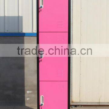 Commerical Furniture 1,2,3,4 Door Changing Room Clothing Cabinet / Pink Metal Lockers Storage Cabinet photo-6