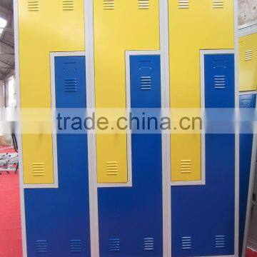 (DL-SL1) Colorful Customized Commercial Office Furniture Z Shape Steel Locker, L Shape Metal Locker, Slant Steel Locker photo-5