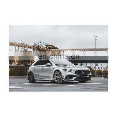 Perfect Fitment Aerodynamic Glossy Finish Carbon Fiber Car Body Parts Side Skirts For BENZ AMG A45 W177