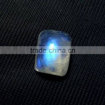 Blue Fire Rainbow Moonstone Cushion Cabochon Gemstone