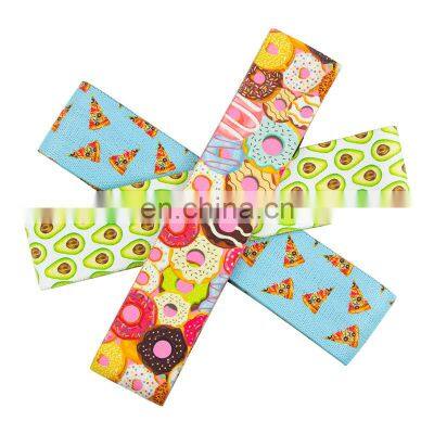 Stretch Heavy Custom Food Printed booti Exercise resistance Band workout Donuts Fabric resistant Booty bands