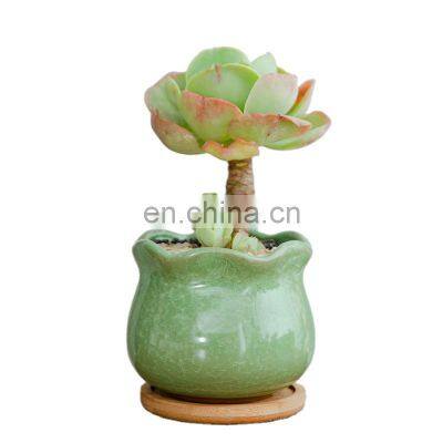 The New Listing Wholesale Ceramic Pots Porcelain Indoor Europe Light Set Square Circle Flower Pot With Drainage