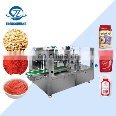 Automatic Packing Water Washing Spices Pouch Powder Coffee Milk Sauce Making Granule Shampoo Weight And Packaging Machine