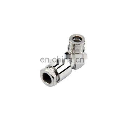 RF coaxial connector QMA male clamp right angle for LMR200 LMR300 LMR400 cable connector nickel plating