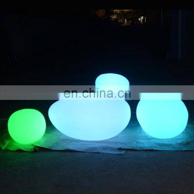 outdoor Christmas led light ball/waterproof float ball battery operated color changing light ball mood big plastic garden stones