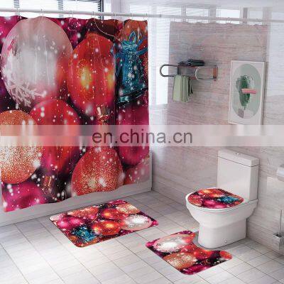Luxury Famous Brand Latest Linen Custom Bathroom Shower Curtain and Rugs photo-5