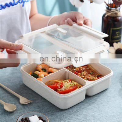 New Reusable 2022 Compartment Eco Friendly BPA Free Wholesale Food Tiffin Plastic Bento Lunch Box Kids