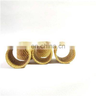 Set of 6 High Quality Vintage Rattan Napkin Rings Tableware Set Napkin Holder Rings Wovenmade in Vietnam photo-5
