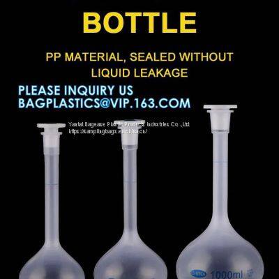 Chemistry laboratory 10ml 50ml 100ml 250ml 500ml 1000ml PP Plastic Volumetric Flasks, Lab use 10ml 50ml 100ml 250ml 500ml 1000ml Plastic Volumetric Measuring Flask