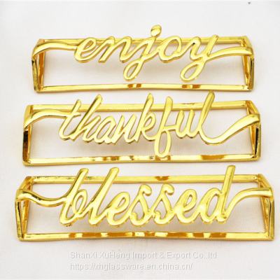 Newest Letters Napkin Ring Metal Custom Napkin Buckle Wedding Party Table Decorations Valentine's Day photo-5