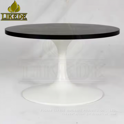 White Tulip Base Tea Table With Low Coffee Tables Metal Furniture Legs photo-4